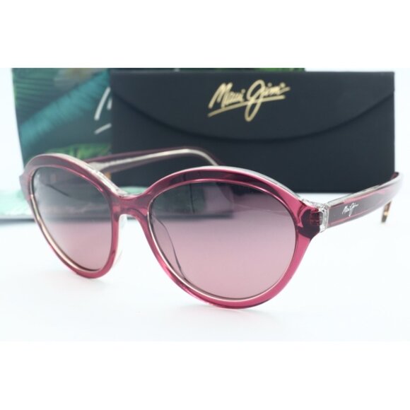 Maui Jim Mariana MJ 828-52C Pink Cat Eye Sunglasses Maui Rose polarized Lenses
